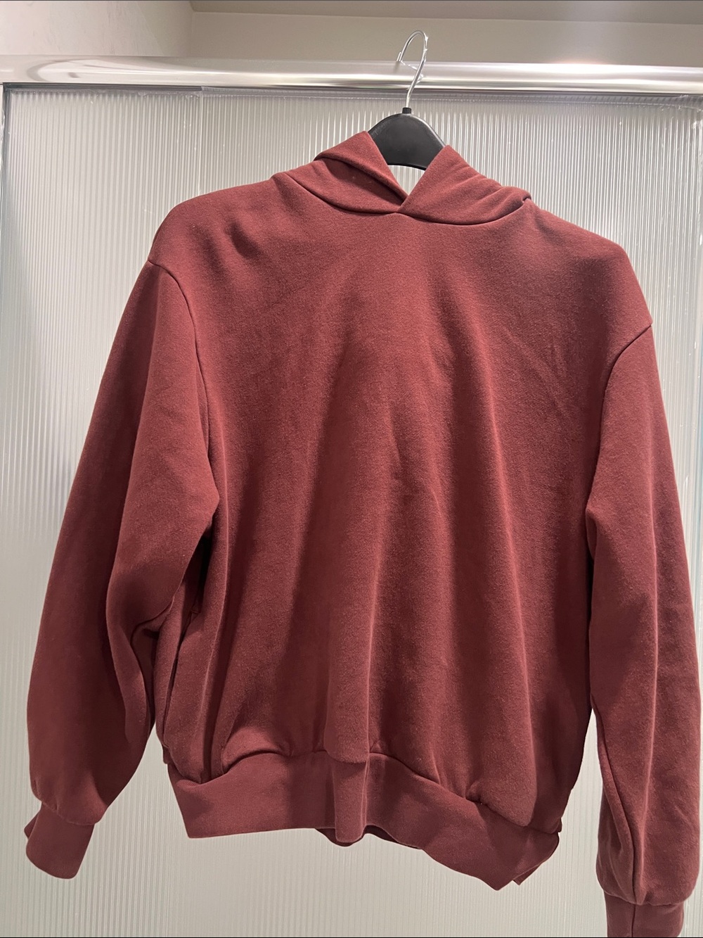 Zara Men's Dusty Red Crewneck Sweatshirt